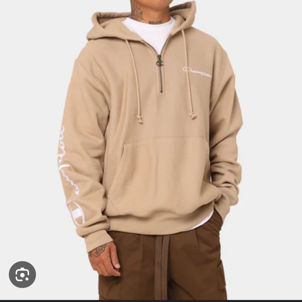 TAN CHAMPION HOODIE - Picture 2 of 2
